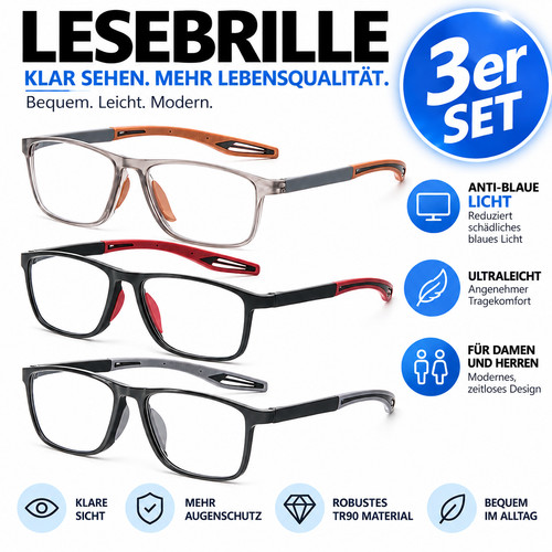 Lesebrille 3er pack herren - lesebrille,