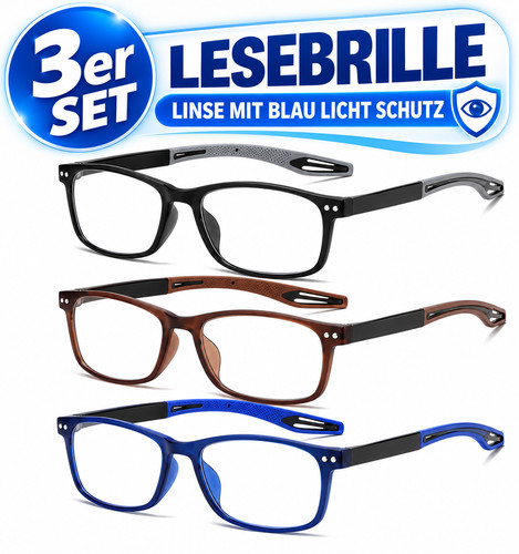 3er set lesebrille - set,