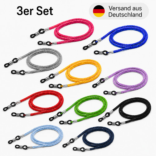 Brillenband set bunt - 3x,