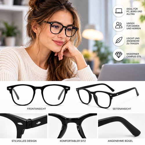 Unisex computerbrille ohne - unisex,